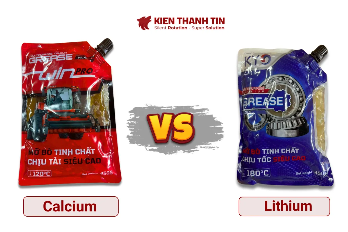 2 gốc bôi trơn vòng bi thường gặp: Calcium và Lithium